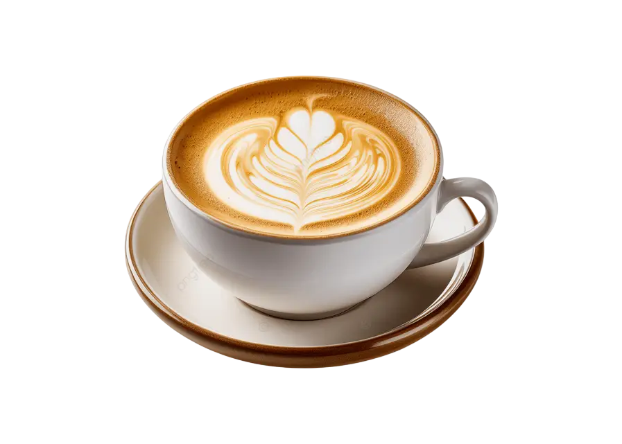 pngtree a cup of flat white with latte art png image 14533474 photoroom
